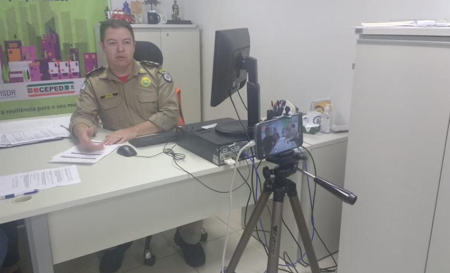 CEPED/PR realiza teleconferência com alunos do curso "Desenvolvimento de Capacidades para Tornar as Cidades mais Resilientes”.